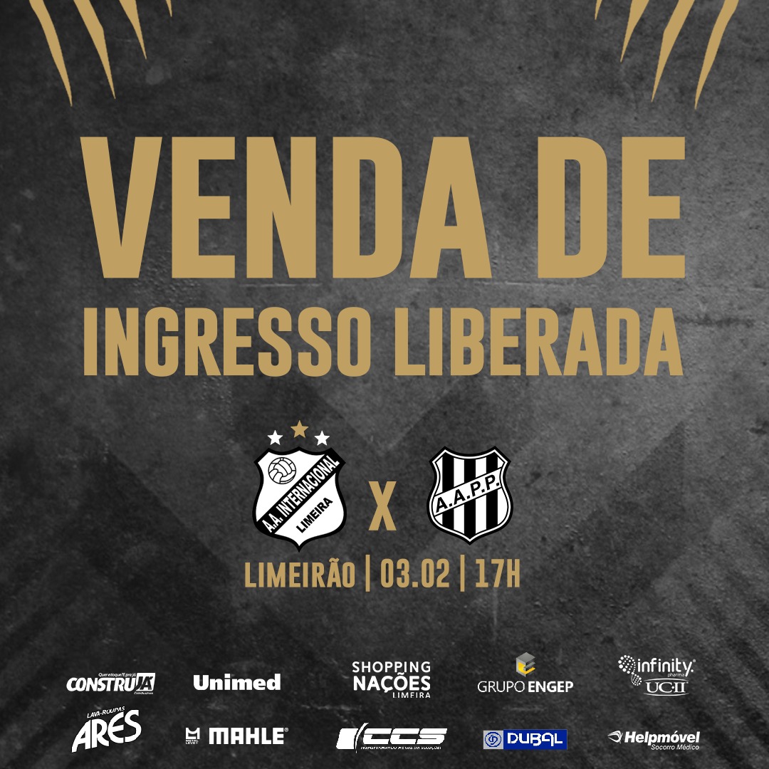 Ingressos para o jogo entre Inter de Limeira e Ponte Preta estão à venda