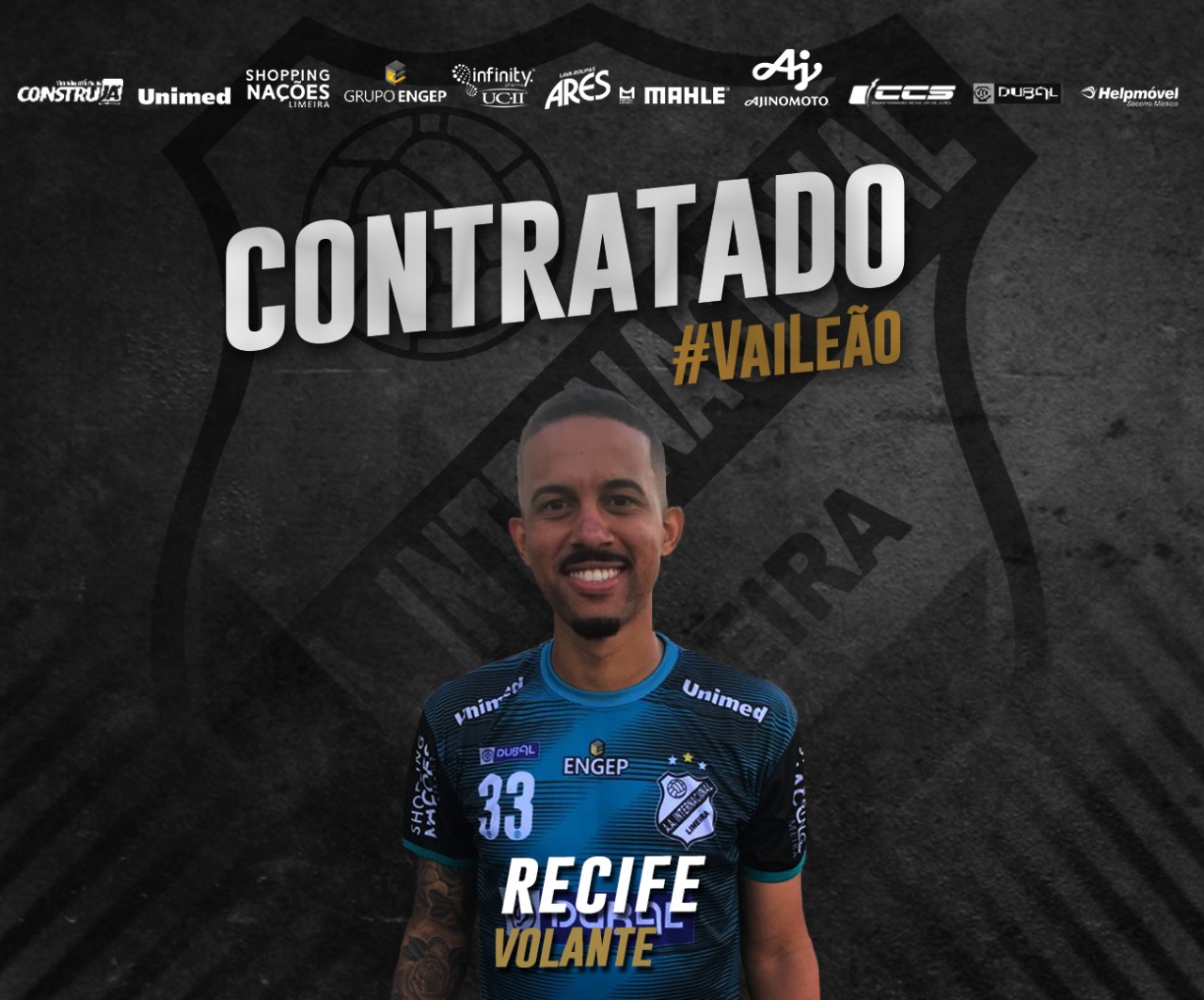 Volante Recife, ex-Flamengo, é mais um reforço da Internacional