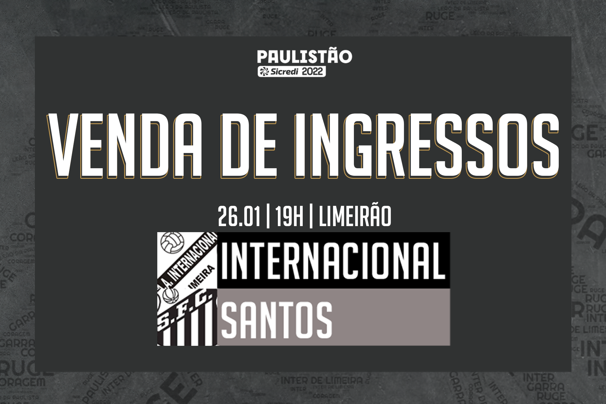 Internacional abre venda de ingressos para a estreia no Paulistão, contra o Santos