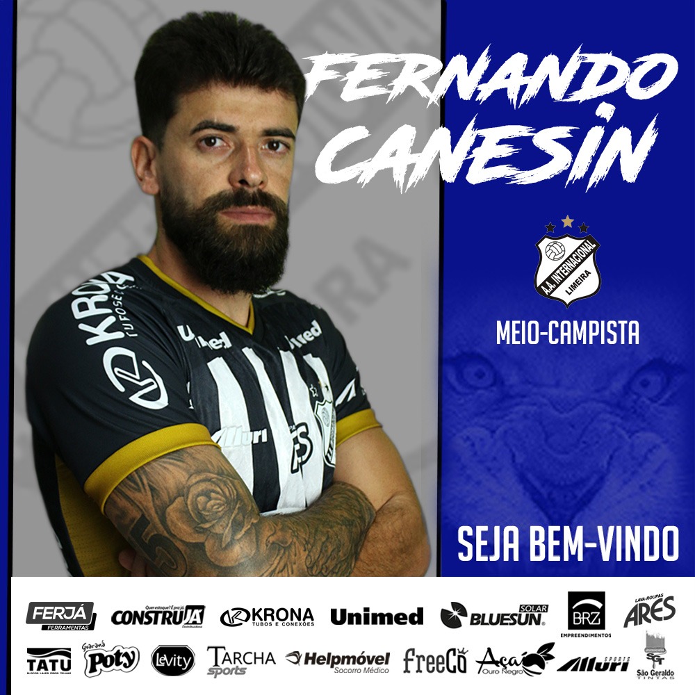 Internacional anuncia o meio-campista Fernando Canesin